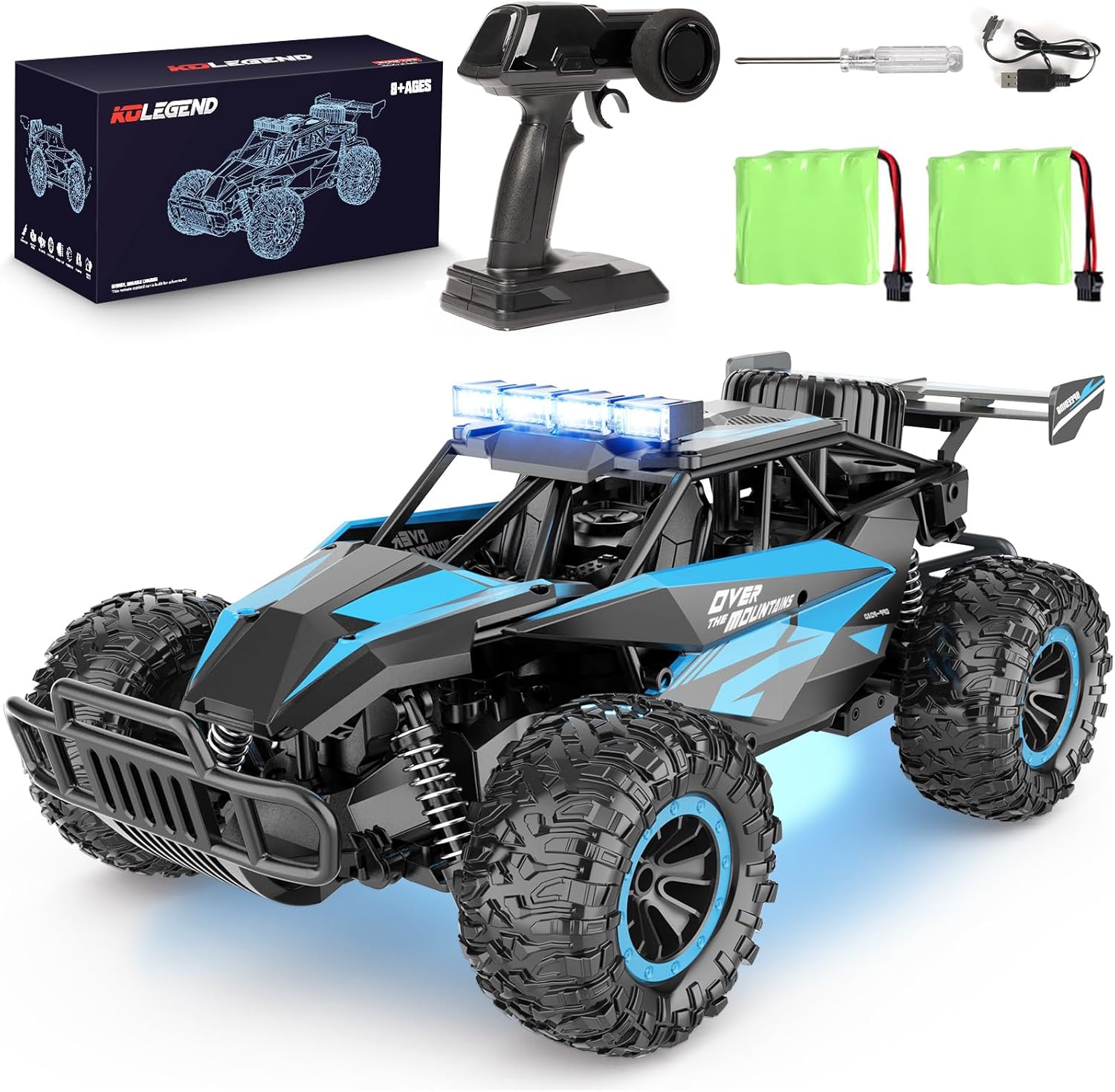 High Speed Remote Control Car for Kids with LED Headlights
