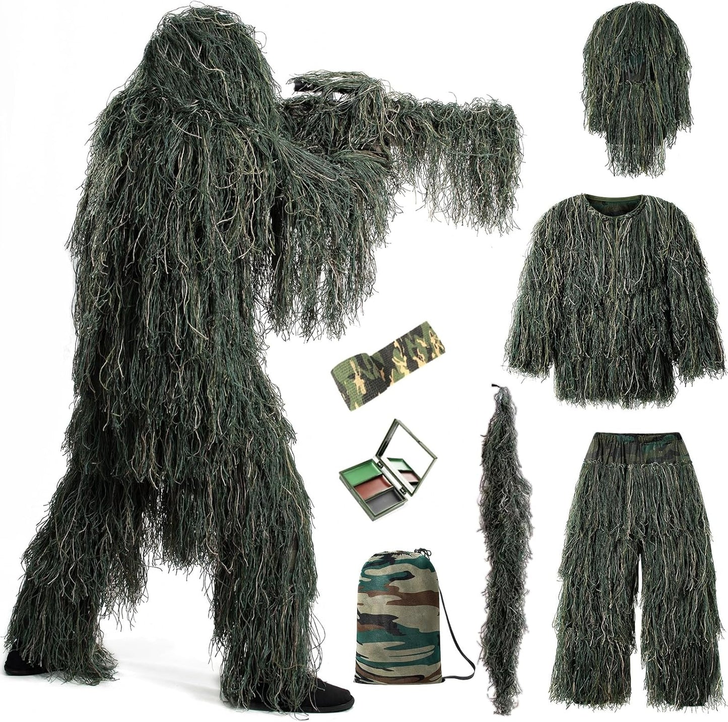 3D Camouflage Ghillie Suit for Hunting and Outdoor Activities