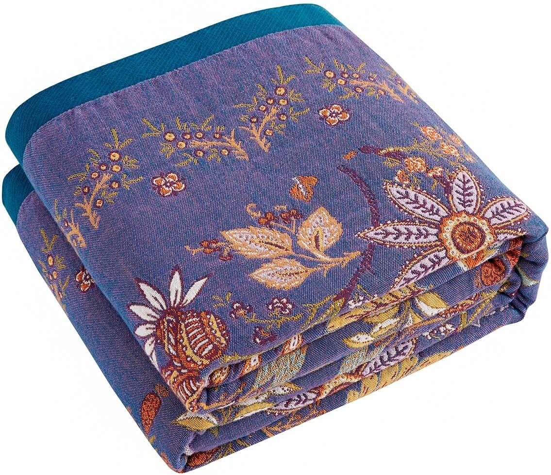 Boho Blanket 100% Cotton Farmhouse Decorative Throw 50x60
