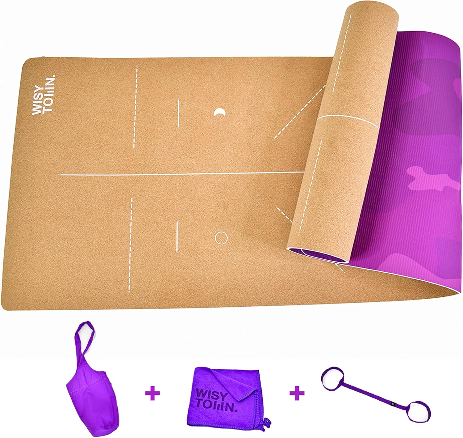 Extra Long Eco Cork Yoga Mat for Hot Yoga - Wisytown