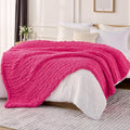 Chunky Knit Blanket Throw 60in x 80in - Handmade Chenille Comfort