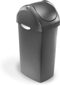 simplehuman 60 Liter / 16 Gallon Swing Lid Trash Can - Durable