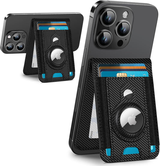 Magnetic Wallet with Airtag Holder for iPhone 12 to 17 Series