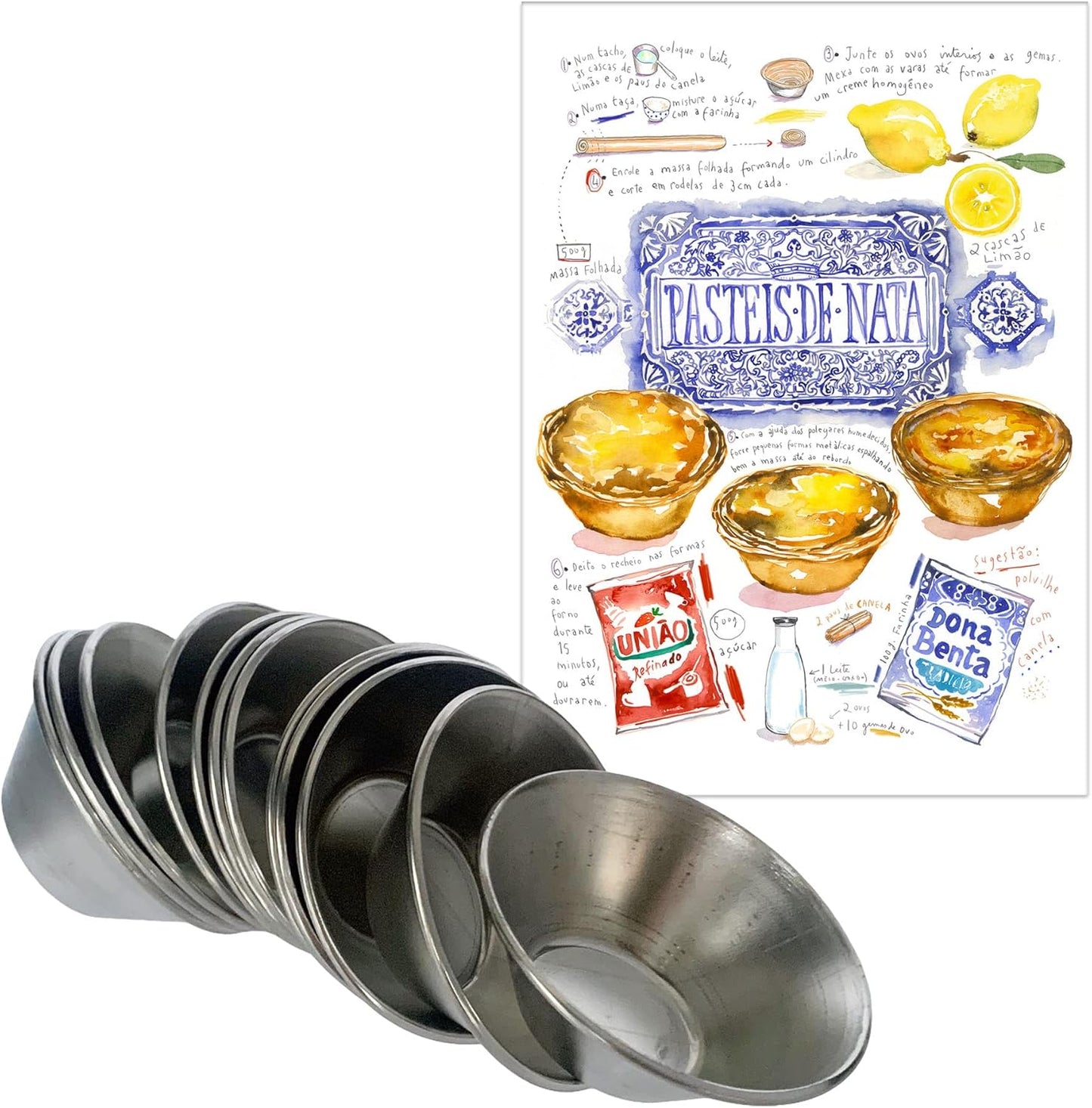 Pastel de Nata Tins for Perfect Portuguese Custard Tarts