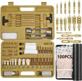 Universal Gun Cleaning Kit with Full Brass Jags and Case - All