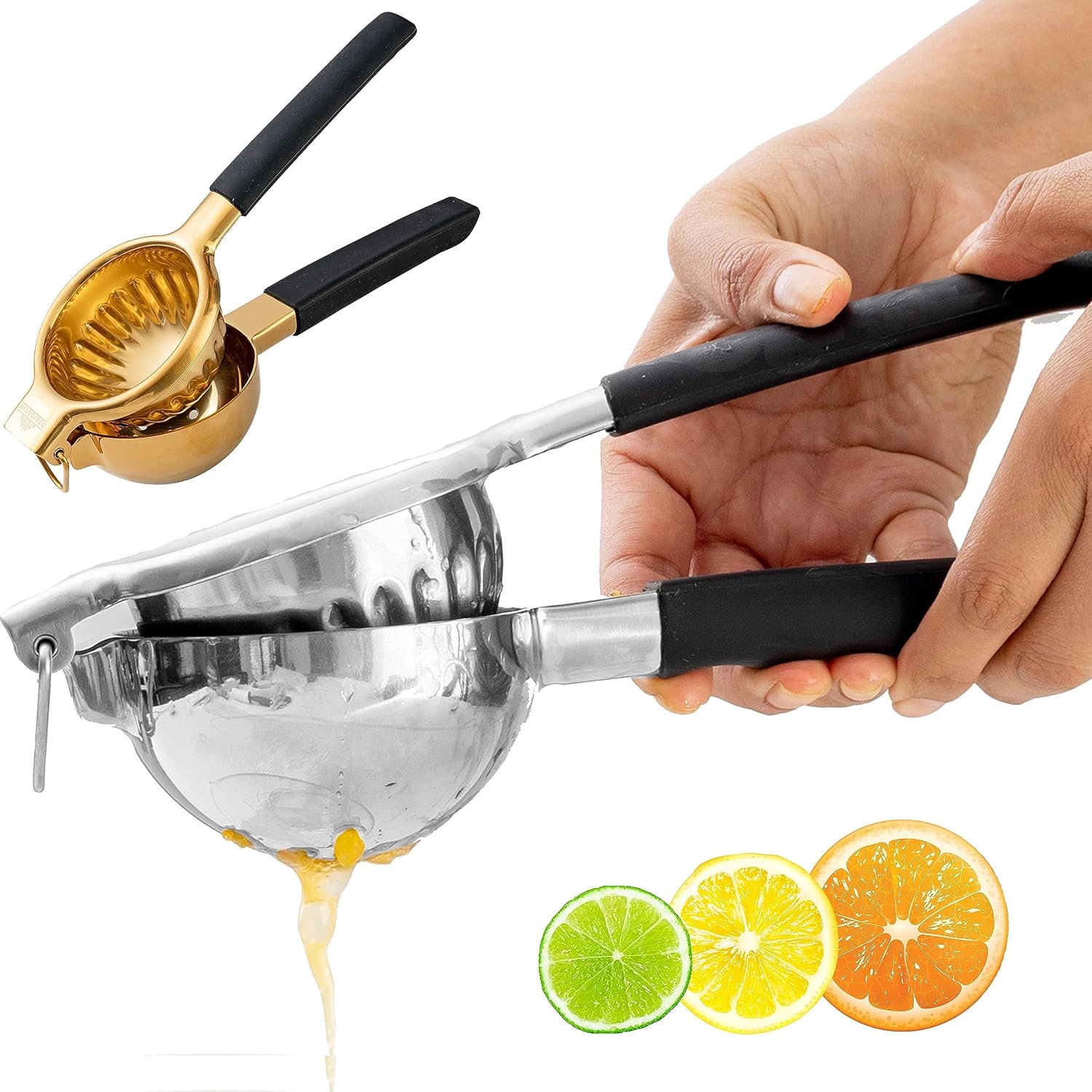 A Bar Above Stainless Steel Citrus Juicers x3