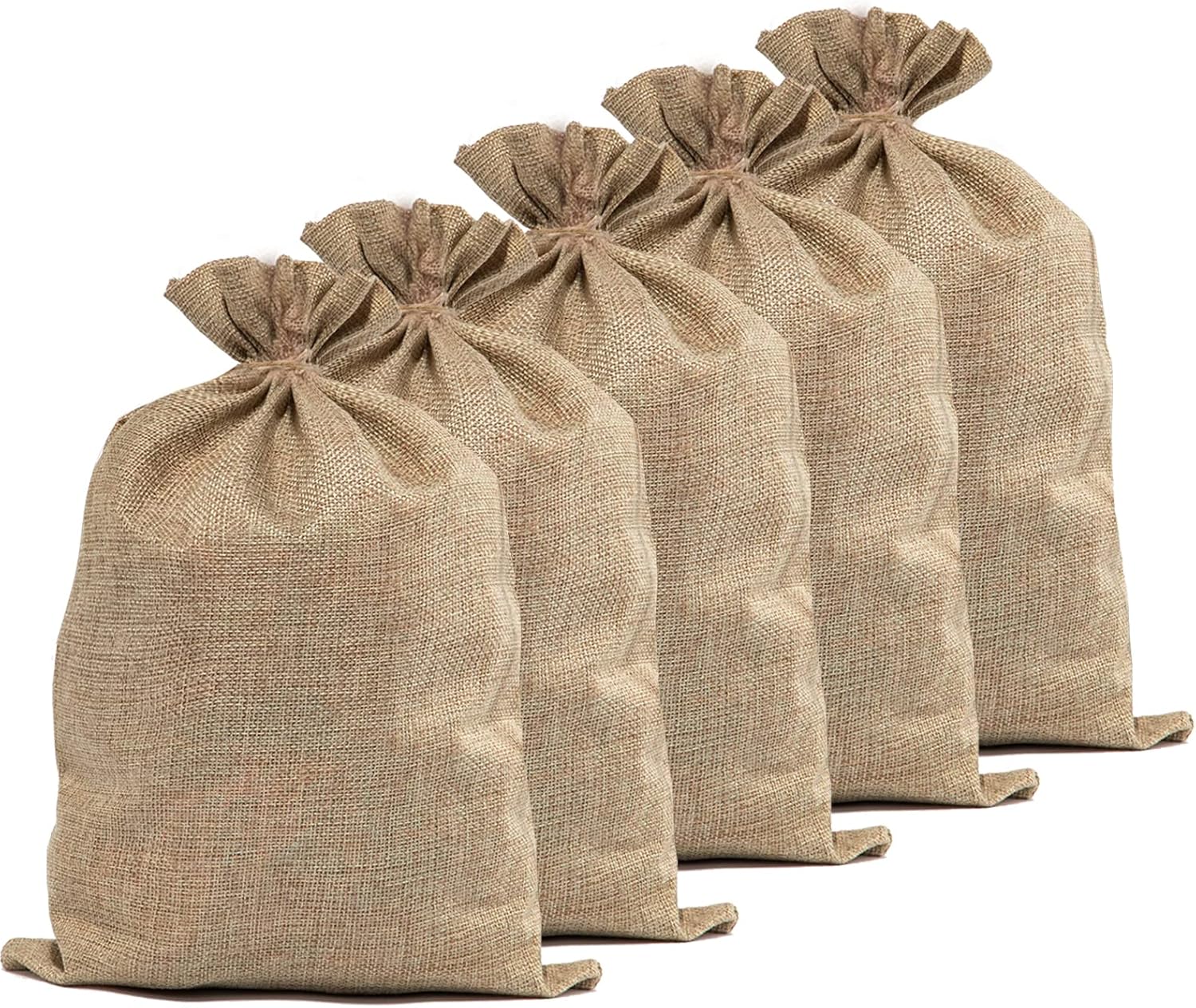 5PCS Large Burlap Bags for Gardening and Food Storage Needs