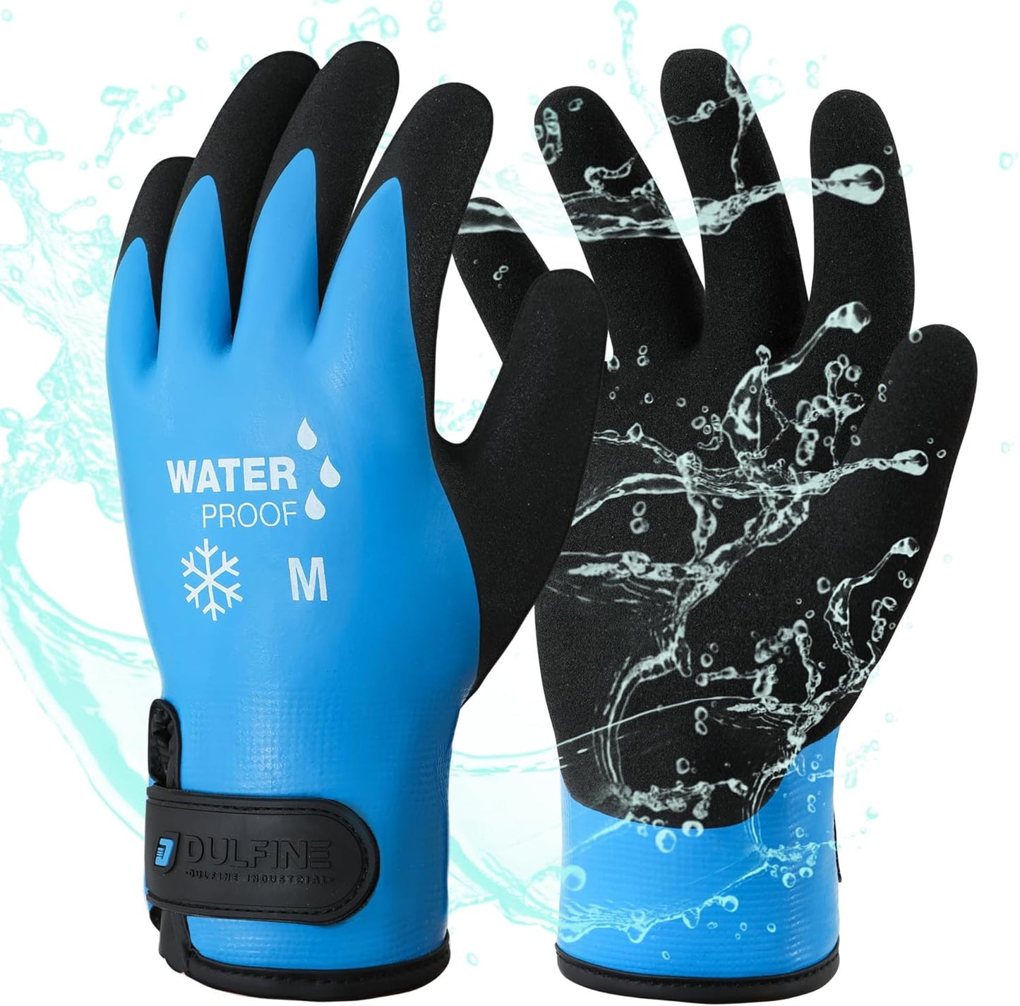DULFINE Waterproof Winter Work Gloves - Cold Weather Insulation
