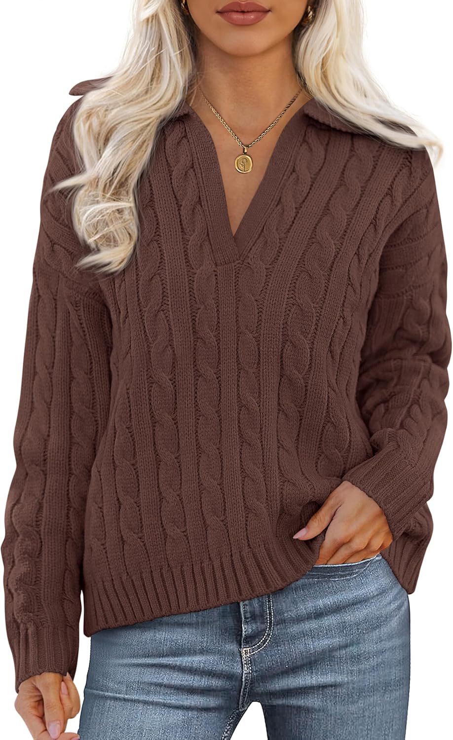 PRETTYGARDEN Fall Cable Knit Sweaters for Women 2025 Fashion