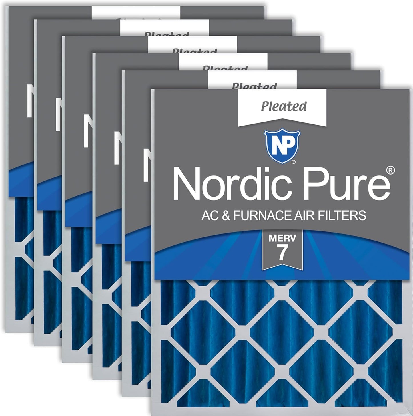 Nordic Pure 20x25x4 Pleated MERV 7 Air Filters for Clean Air