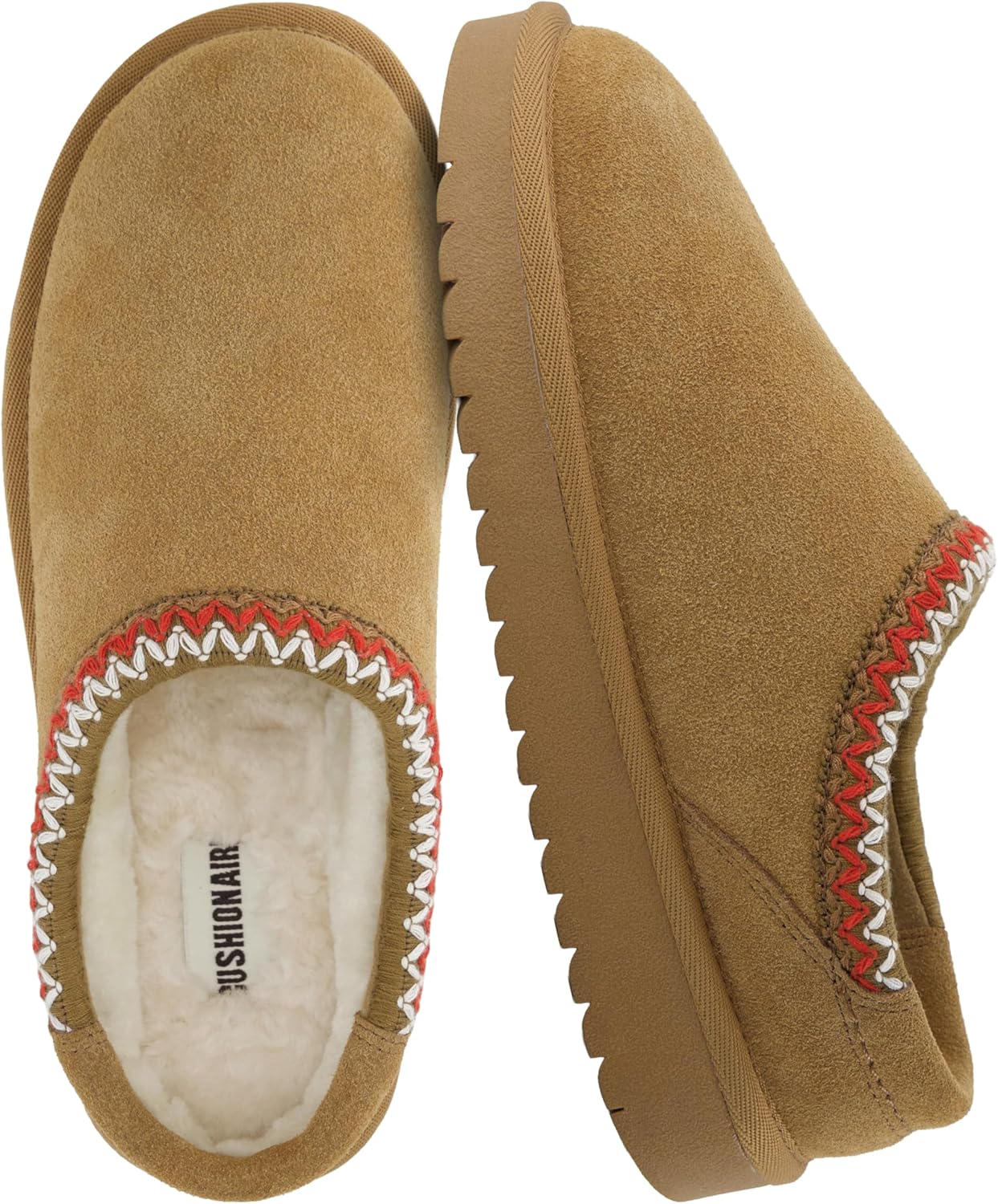 CUSHIONAIRE Keto Womens Slippers - Cozy Suede Mule Slippers