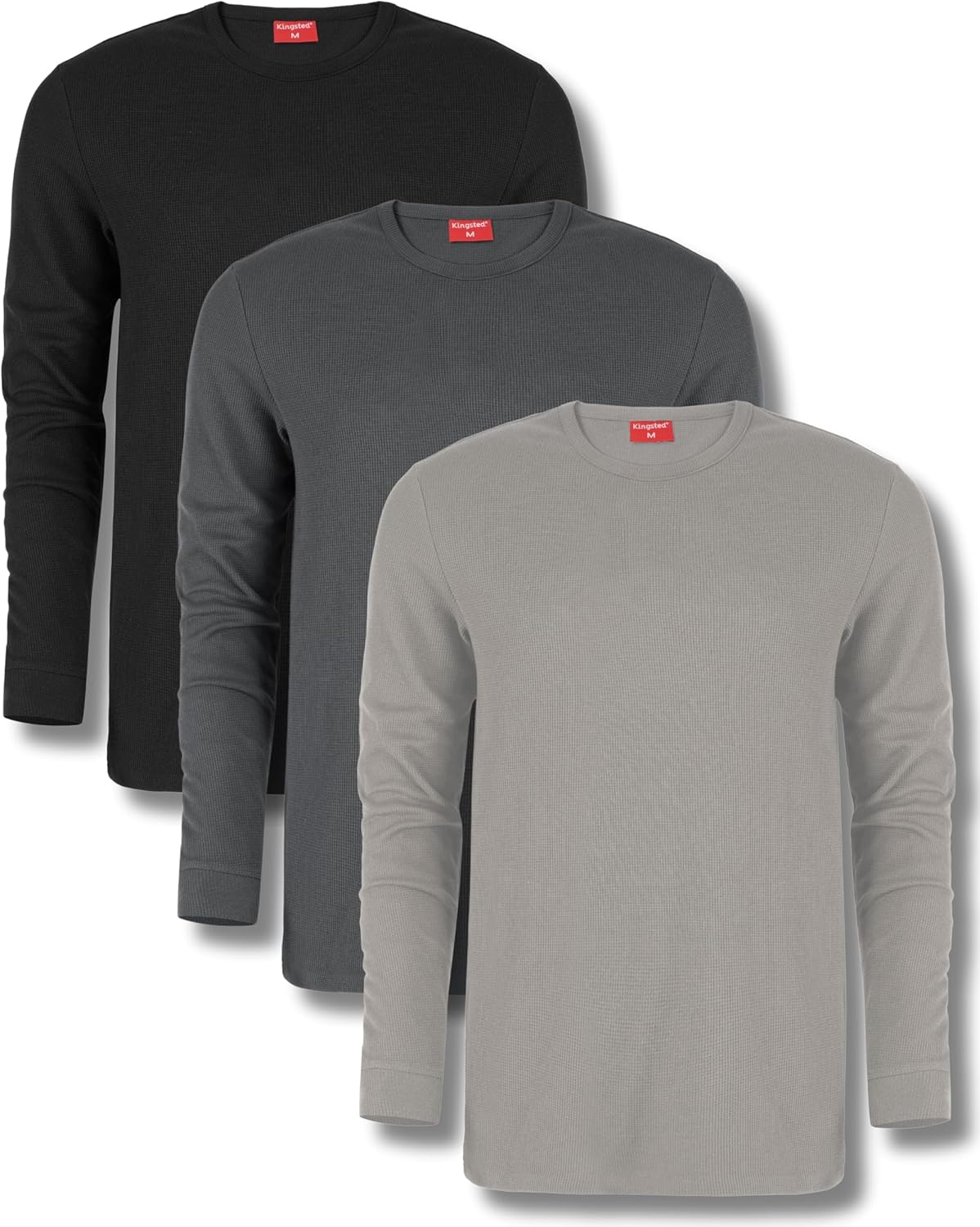 Kingsted Waffle Shirts for Men - Long Sleeve Thermal Comfort