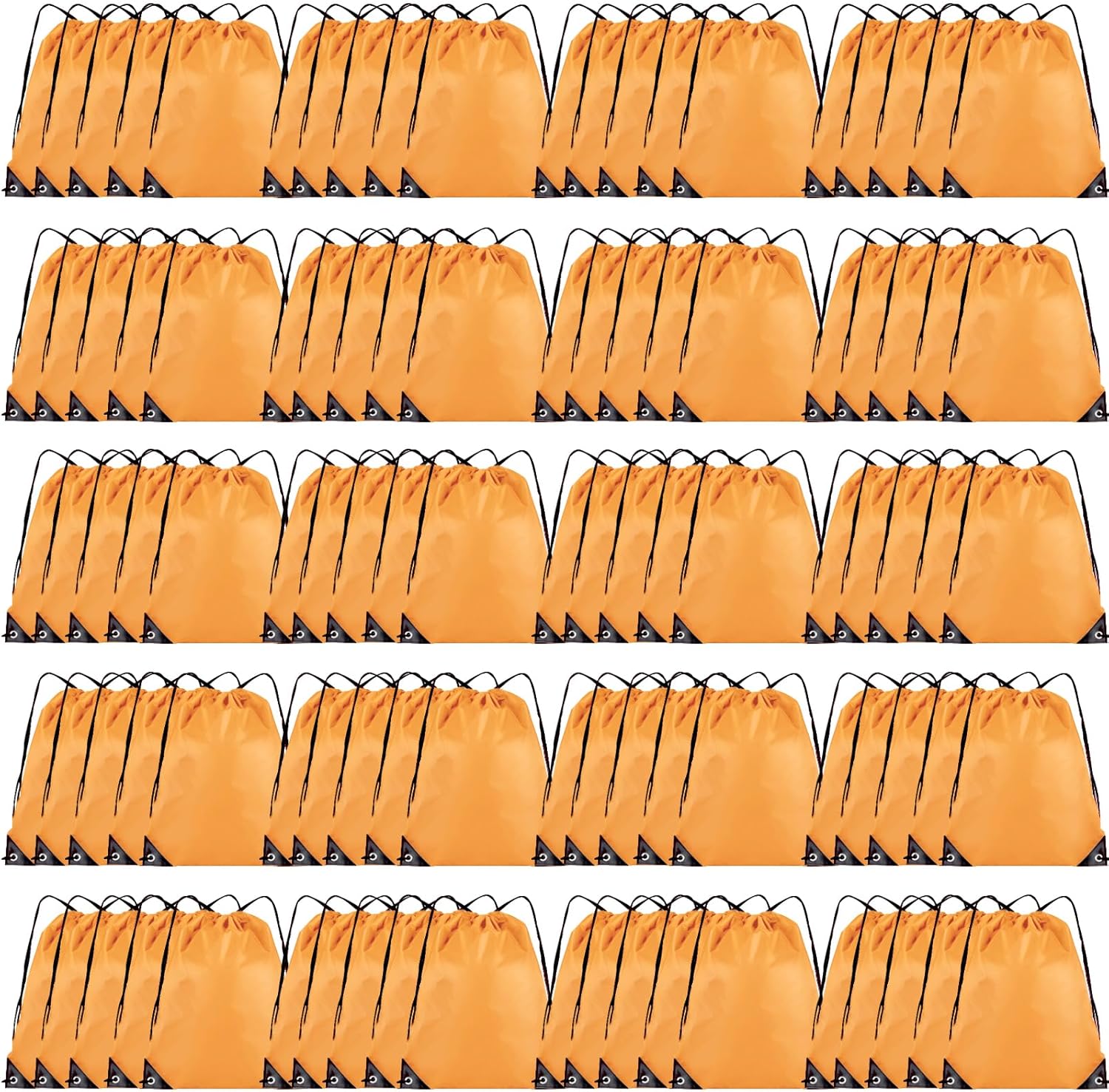 100 Pieces Drawstring Backpack Bulk Cinch Sackpack for Events