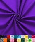 Poly Cotton Broadcloth Fabric 60in Wide - Purple 50 Yard Roll