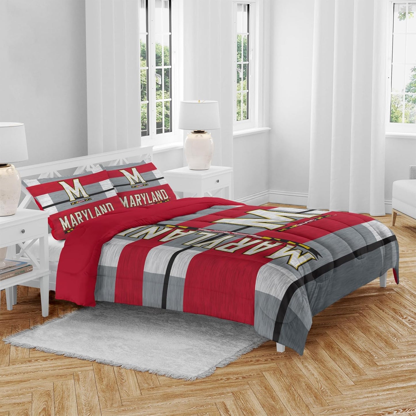 NCAA Block Logo 3 Piece Queen Bed in a Bag for Sports Fans