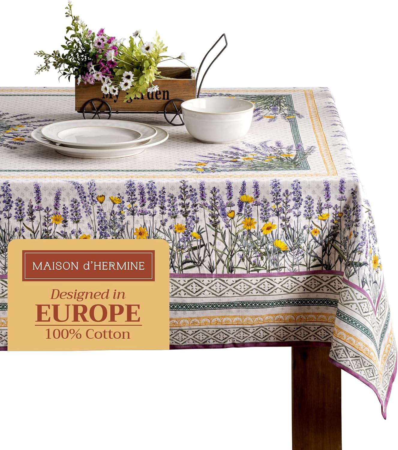 Elegant 100% Cotton Table Cloth for Dining Room & Parties