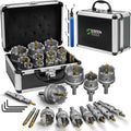 Tungsten Carbide Hole Saw Kit 22 Pcs - Heavy Duty Cutting Set
