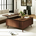 36.2 in Lift Top Coffee Table with Storage - Dark Walnut Square