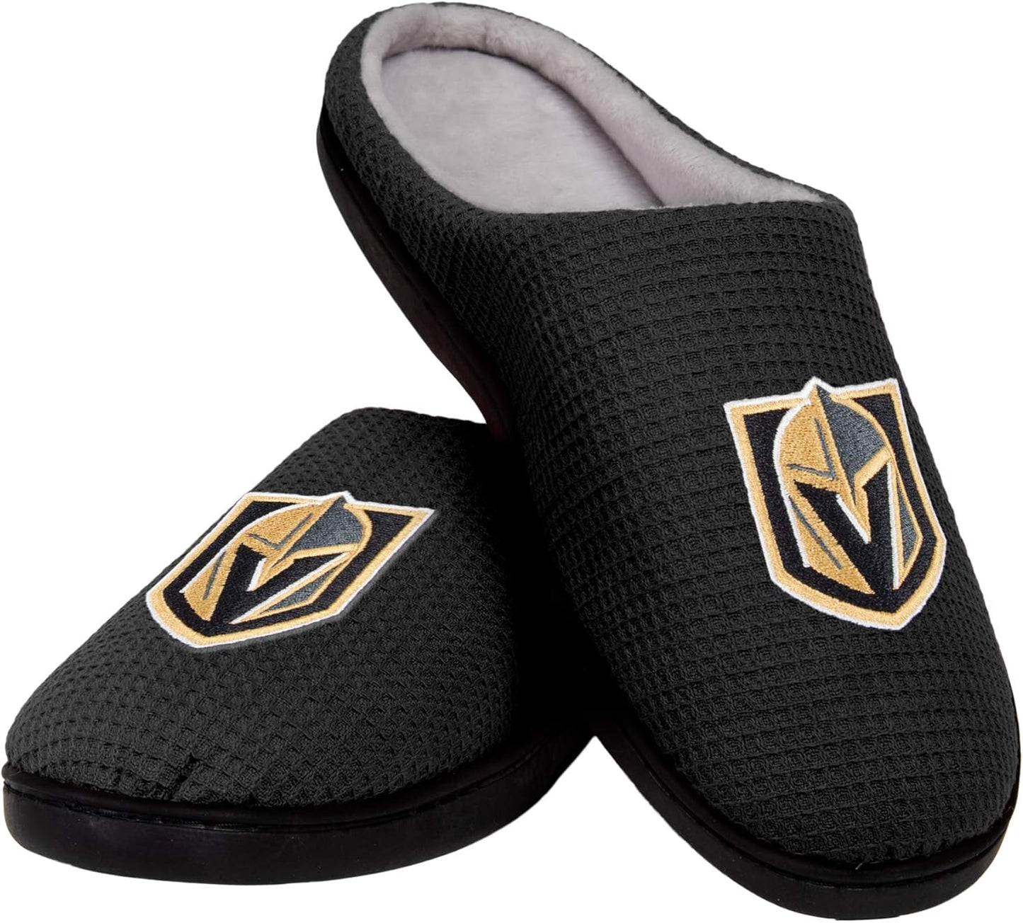FOCO NHL Mens Memory Foam Slide Slippers for Ultimate Comfort