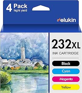 232XL Ink Cartridges Combo Pack for Epson Printers - 4 Pack