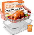 Air Fryer Basket for Oven Set (3-Piece) - Extendable Handles