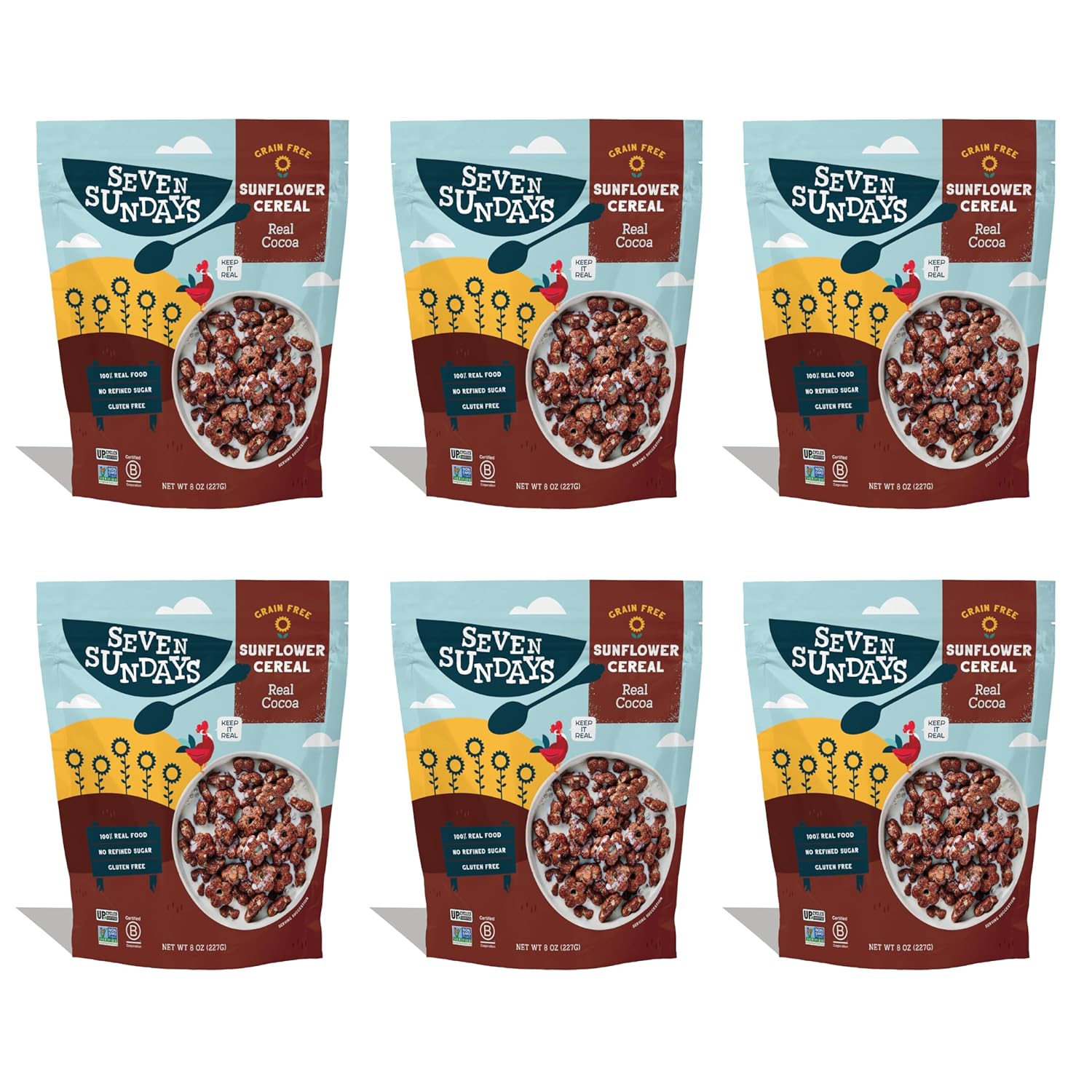 Seven Sundays Sunflower Cereal with Real Cocoa for Crunchy Snacking