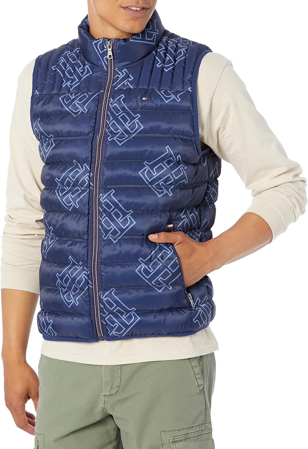 Tommy Hilfiger Men's Lightweight Packable Puffer Vest Jacket