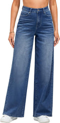 Wide Leg Jeans for Women High Waisted Stretchy Denim (Style XWQK)