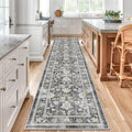 LOKHOM Washable Runner Rug 2x10 - Non-Slip Vintage Farmhouse Hallway