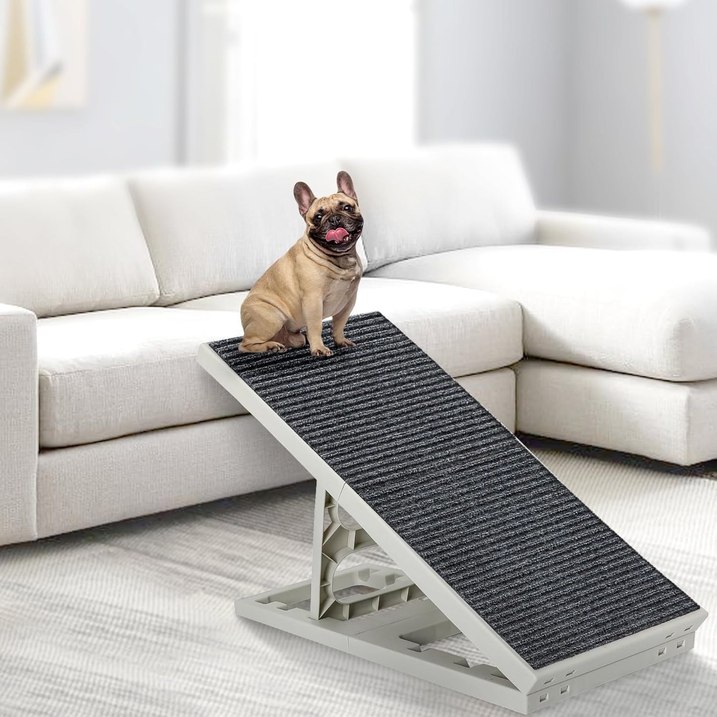 Indoor Dog Ramp for Small Medium Pets - Adjustable Height Ramp