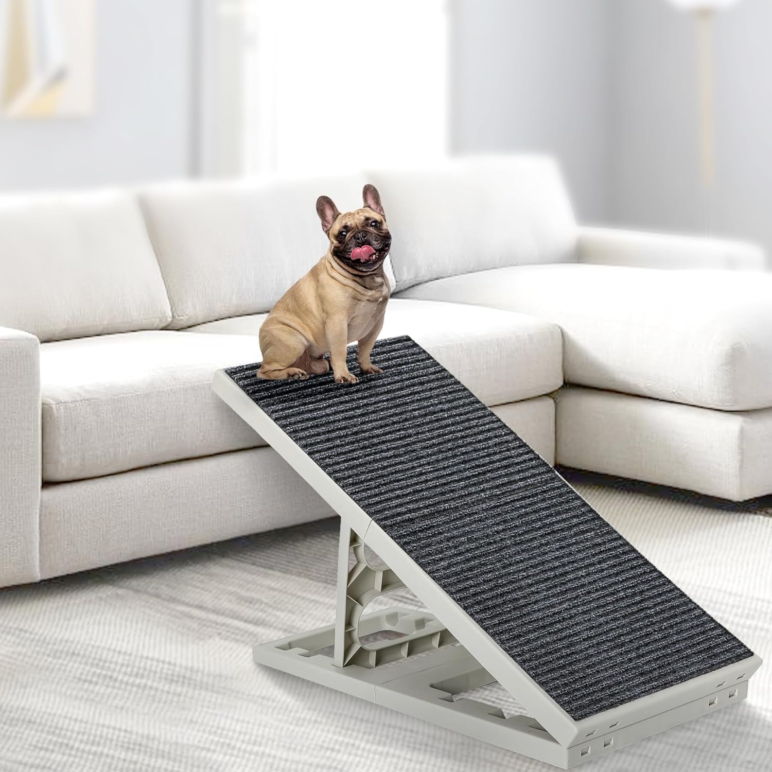 Indoor Dog Ramp for Small Medium Pets - Adjustable Height Ramp