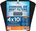 Activated Carbon Air Vent Filters 4 in x 10 in - 48-Pack