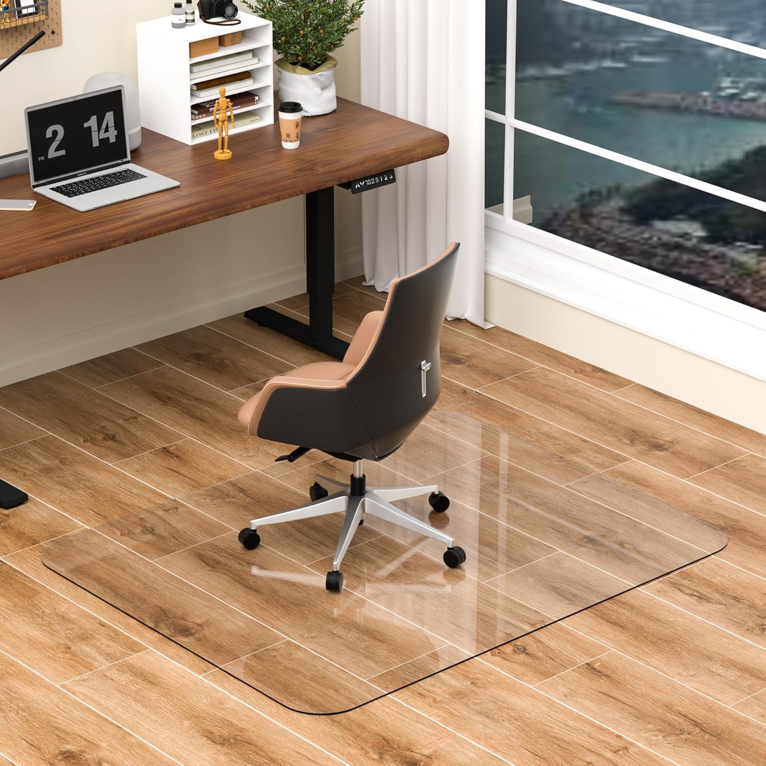 Tempered Glass Chair Mat 60in x 48in for Office Floors