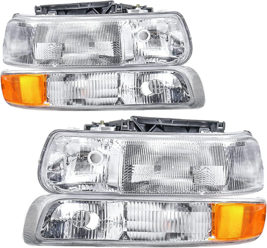 Headlight Assembly Crystal for 99-02 Chevy Silverado & More