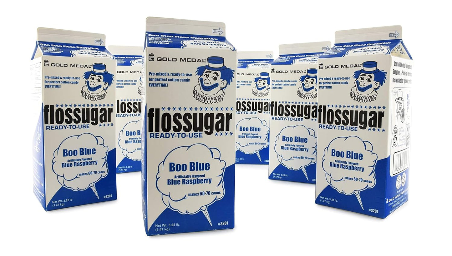 Gold Medal Blue Raspberry Cotton Candy Floss Sugar, 52 oz Pack