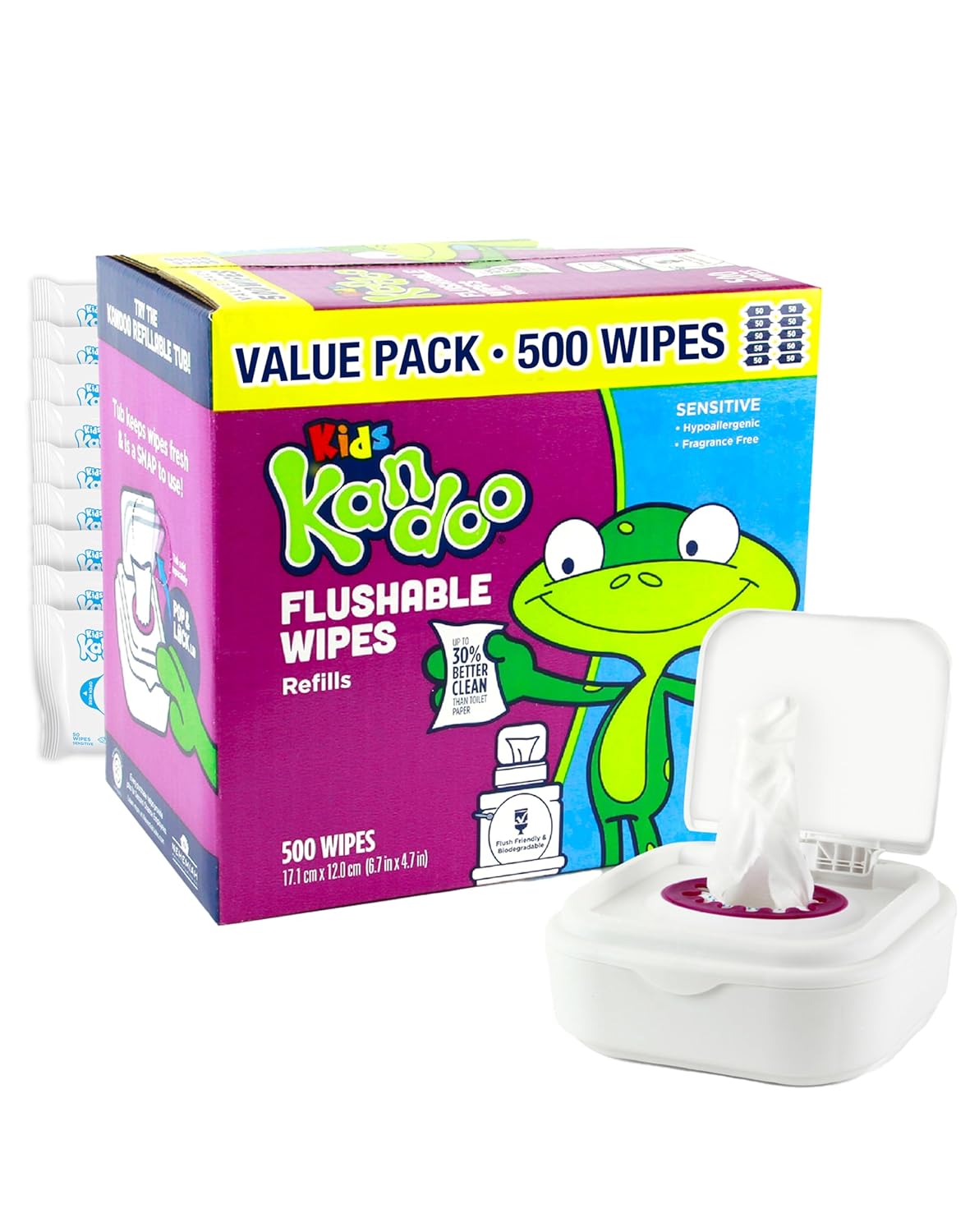 Kandoo Flushable Wipes: Gentle & Hypoallergenic!