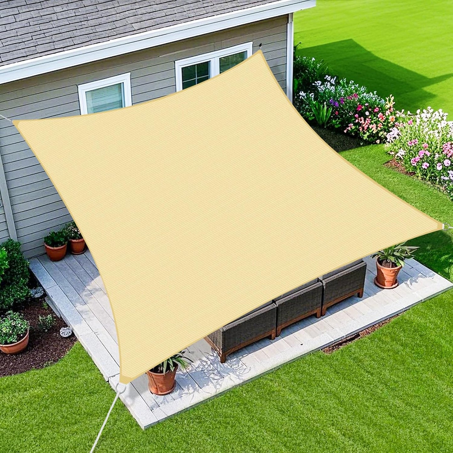 Amagenix Sun Shade Sail 13ftX20ft for Outdoor Patio and Garden