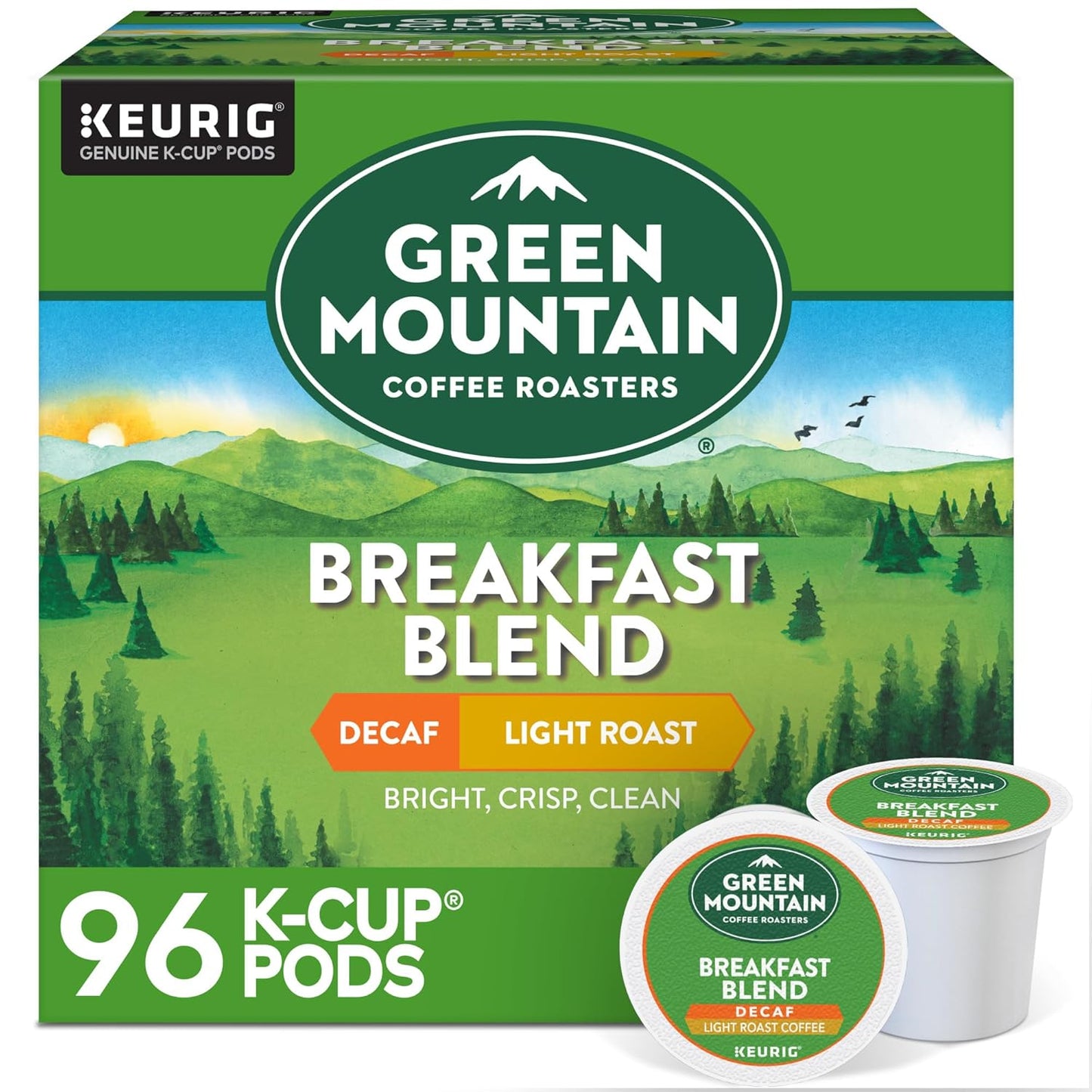 96 Count Decaf K-Cup Pods - Light Roast Delight