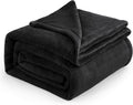 Bedsure GentleSoft Fleece Blanket King Size Black - Plush Cozy Comfort