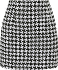onlypuff Fall Plaid Skirt High Waist Bodycon Mini Skirt - Classic Fit