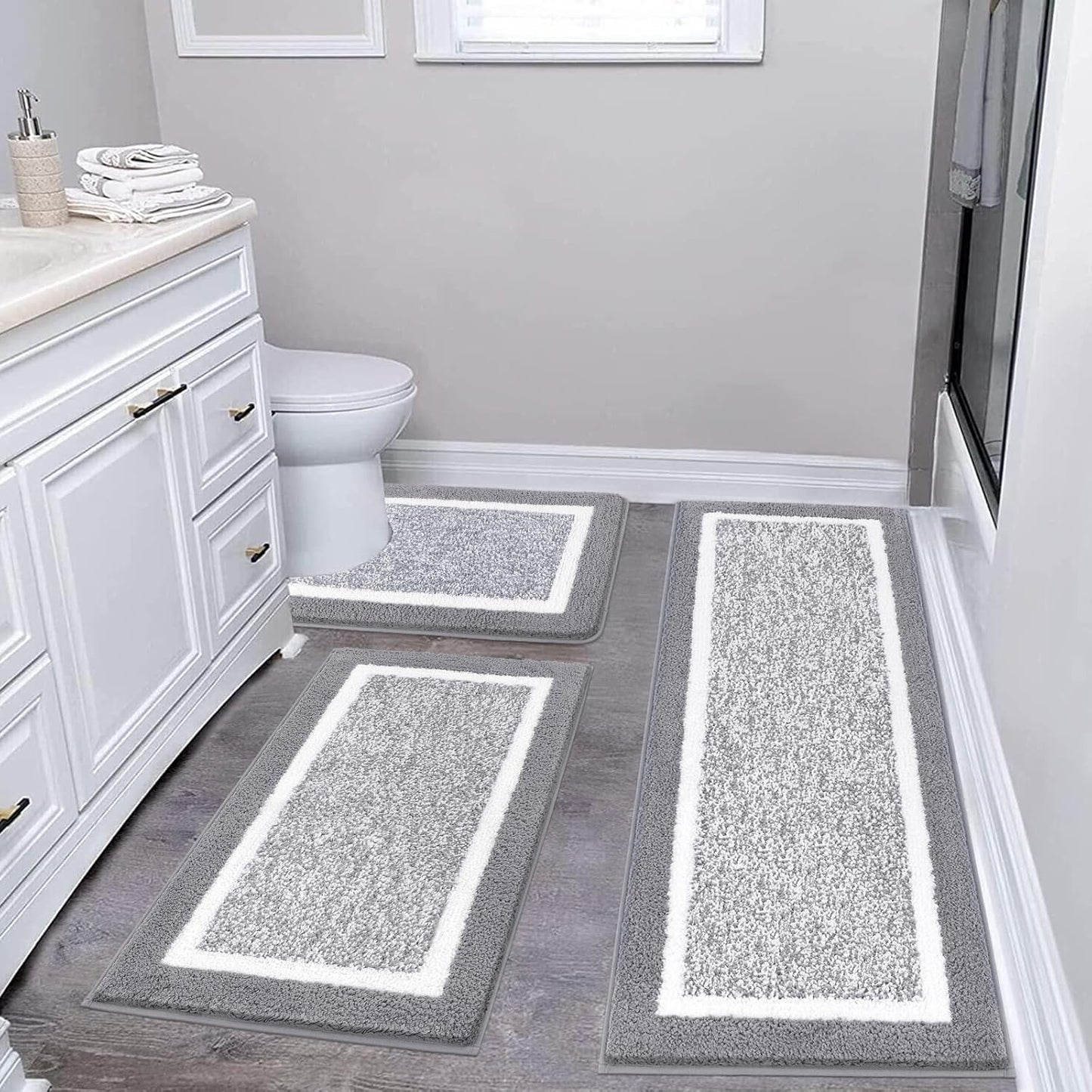 Ultra Soft Microfiber Bathroom Rug Mat Set for Comfort and Style