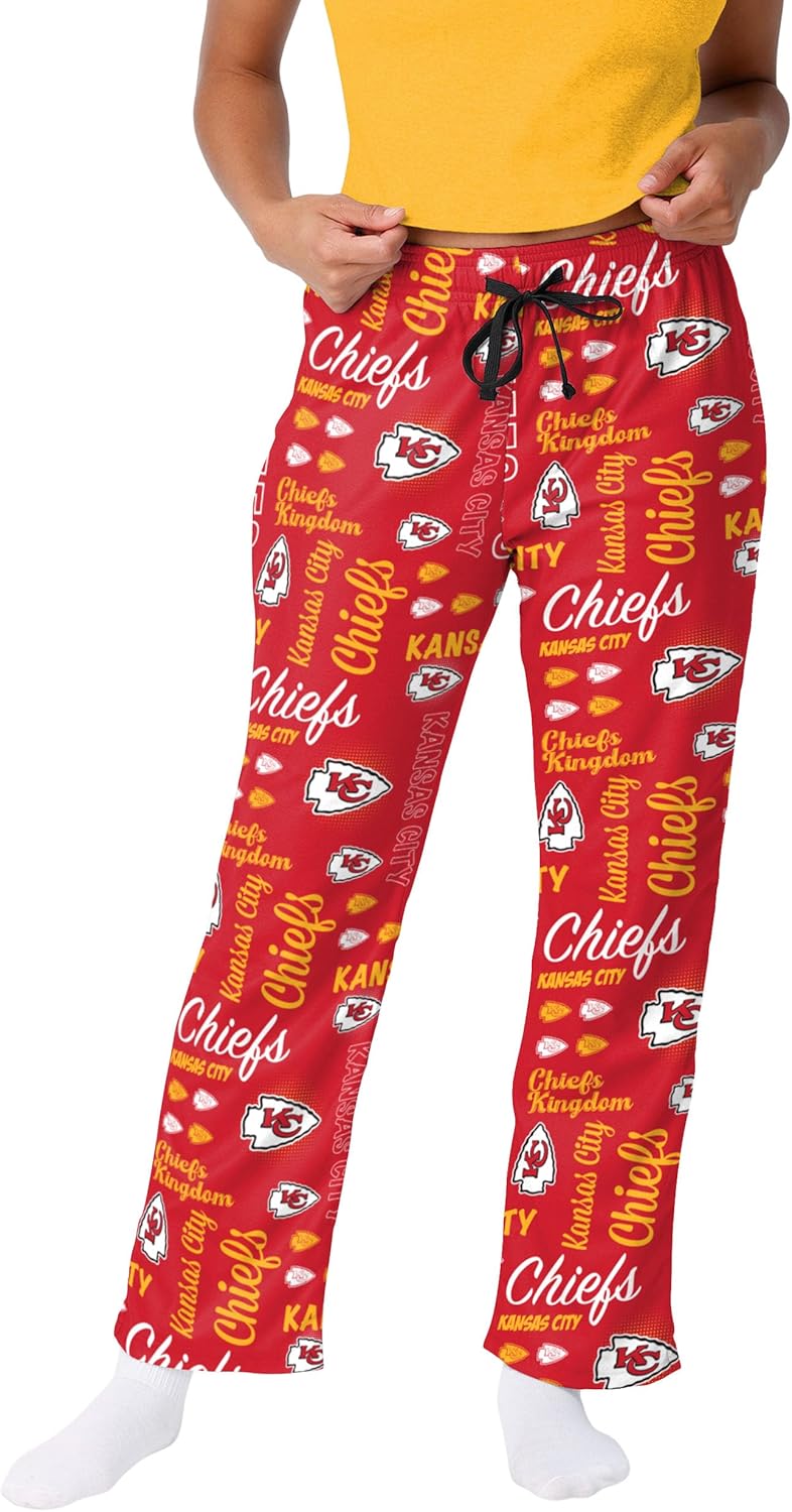 FOCO Women's NFL Team Logo Mini Print Lounge Pants for Comfort