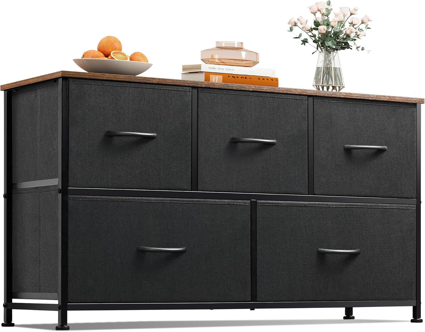 WLIVE Dresser for Bedroom: Stylish 5 Drawer Storage Unit