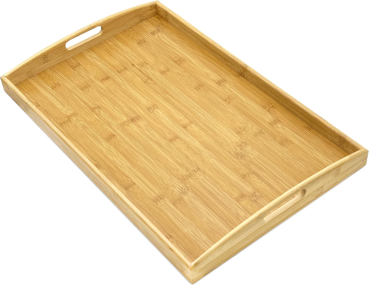 Bam & Boo Extra Large Bamboo Serving Tray for Food and Decor