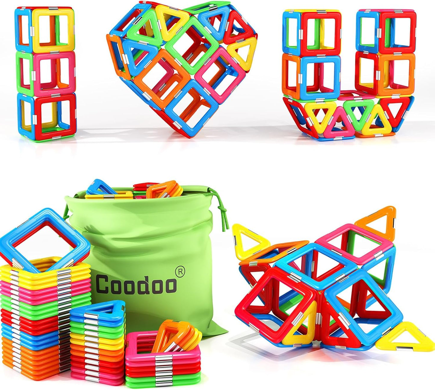Coodoo Magnetic Blocks: Learn & Play STEM Fun!