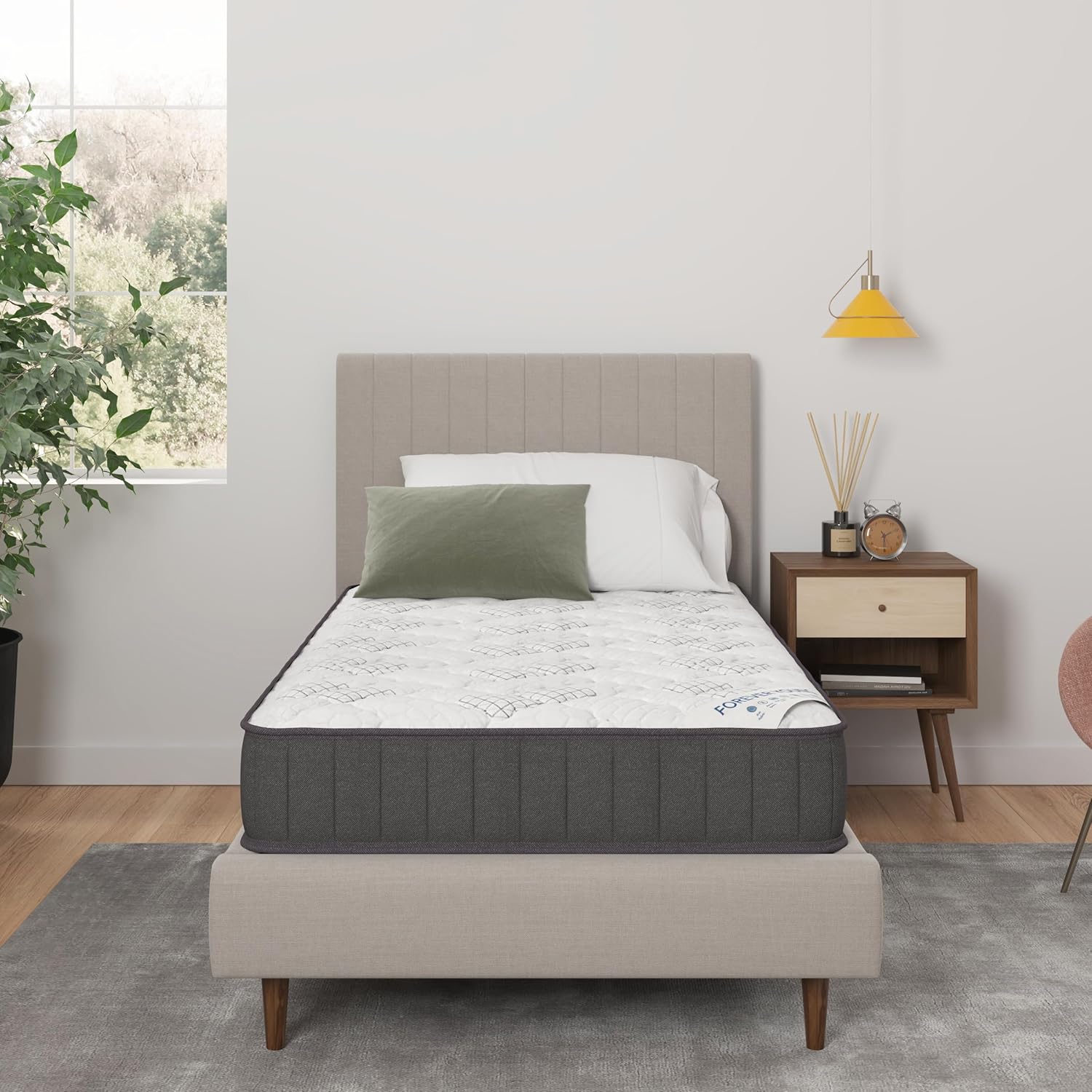 Ottomanson 9-Inch Hybrid Twin Mattress for Firm Support & Comfort