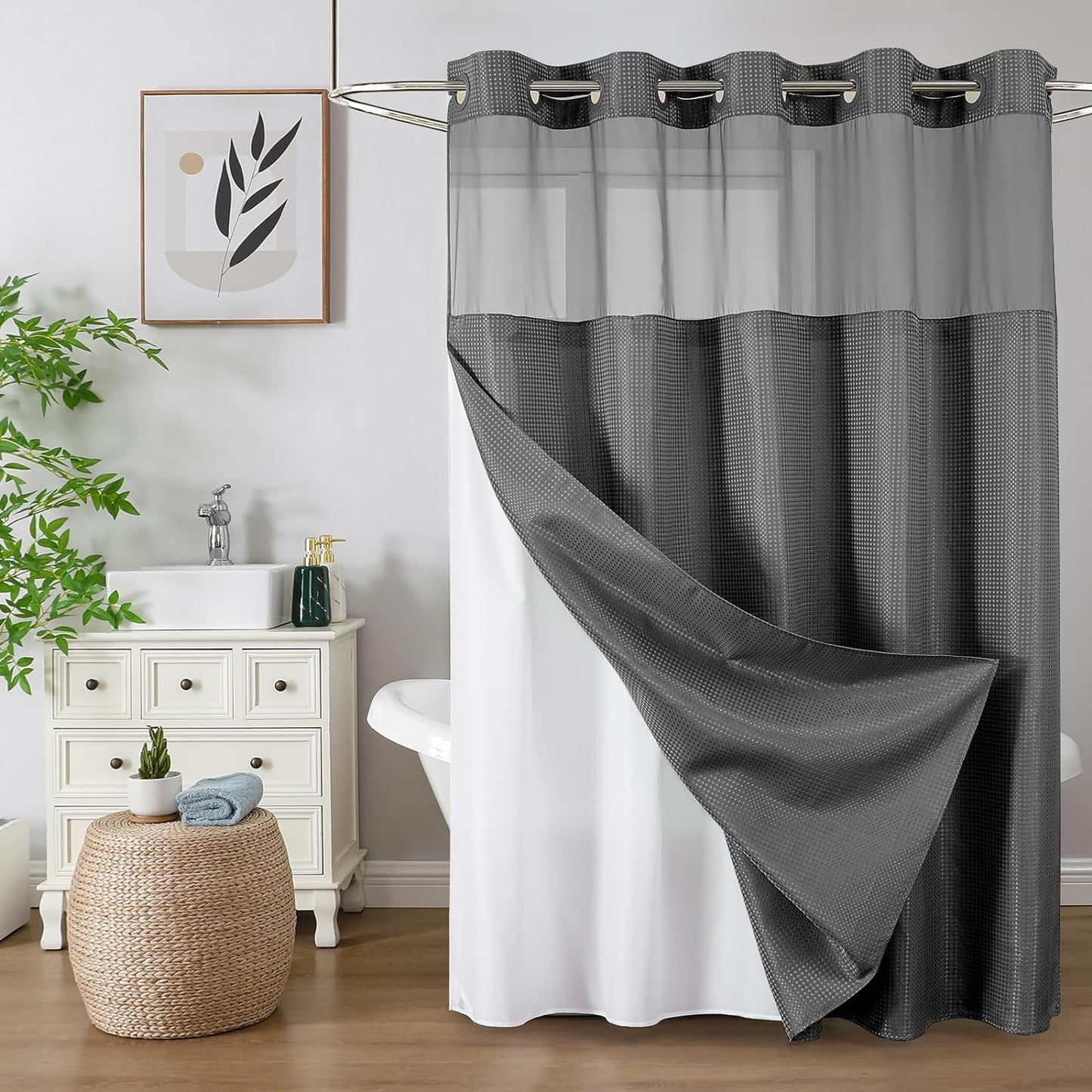 Hotel Style Colorful Star Shower Curtain Set
