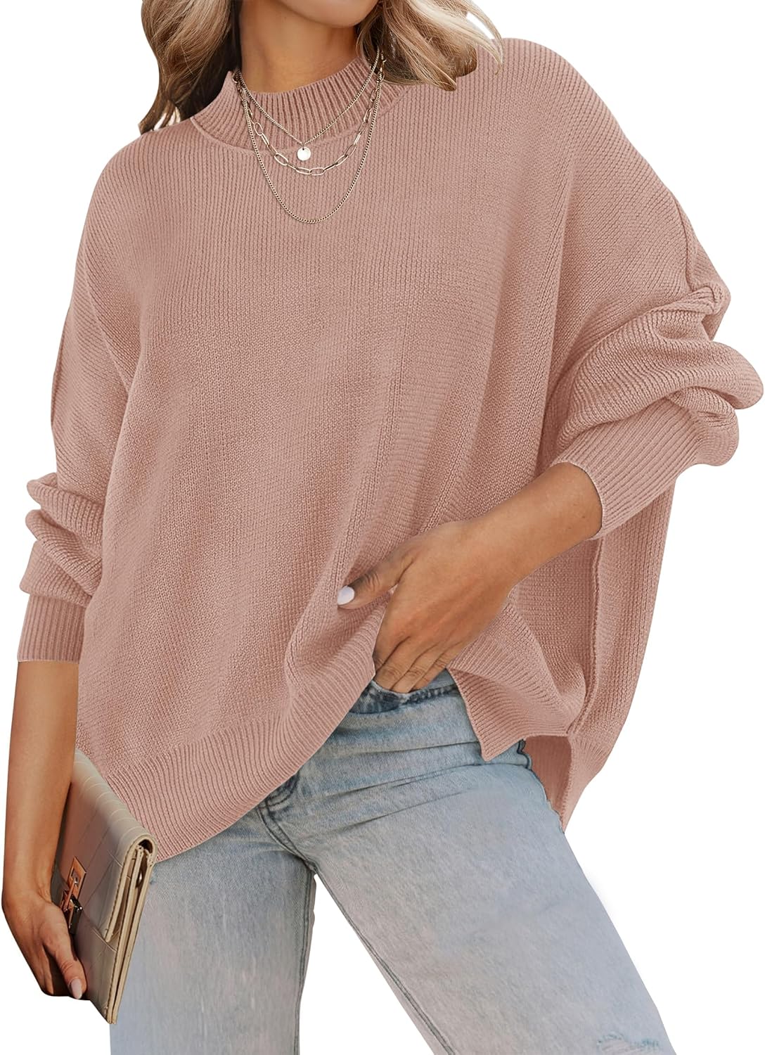 ZESICA Women's Casual Long Sleeve Oversized Sweater for Fall