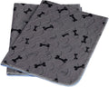 Washable Dog Pee Pads with Free Grooming Gloves - Reusable 4-Layer Pad