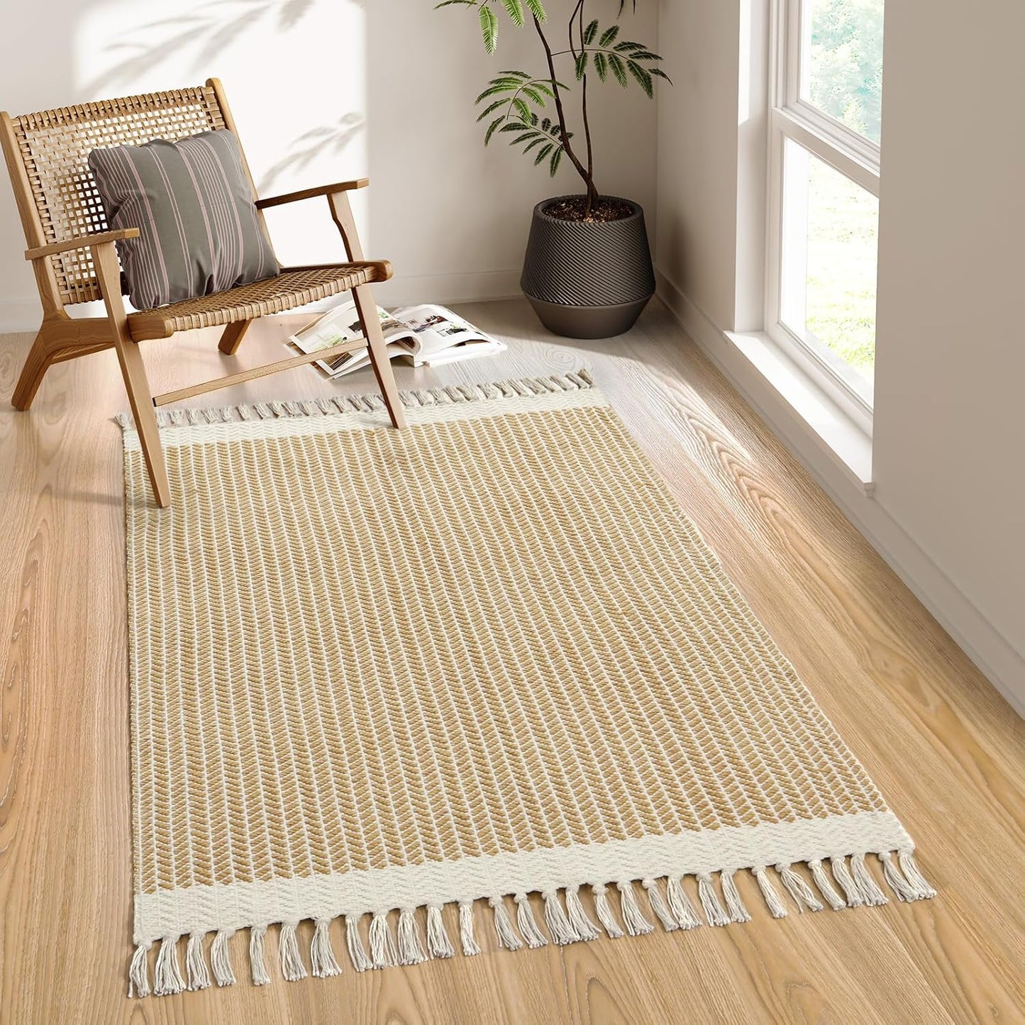 Lahome Boho Rugs for Bedroom and Bathroom, Lightweight 3x5 Rug